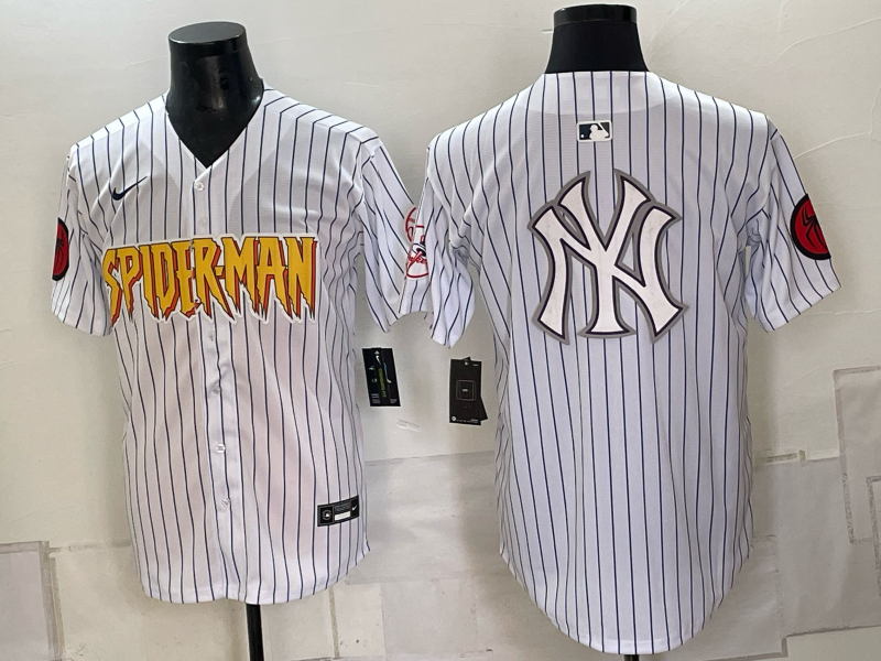 Men 2026 New York Yankees blank white Nike MLB Jersey 0907005->new york yankees->MLB Jersey